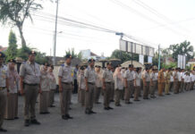Upacara Peringatan Hantaru di Halaman Kantor Pertanahan Kabupaten Bantul ( Foto : Pemkab Bantul )
