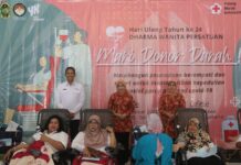 Peringatan Hari Ulang Tahun DWP Kota Yogyakarta dengan Donor Darah