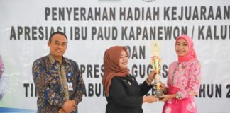 Pemberian Apresiasi pada Ibu PAUD ( Foto : Pemkab Sleman )