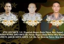 3 Polisi Gugur di Lampung (Foto: Istimewa)