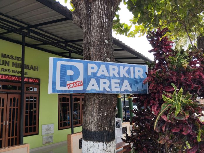 Lokasi Parkir Gratis di Polres Bantul (Foto: Polres Bantul)