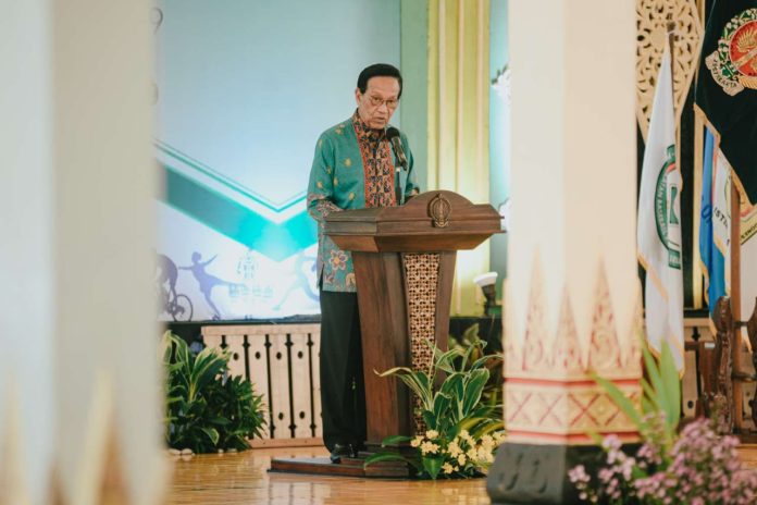 Gubernur DIY, Sri Sultan Hamengku Buwono X berharap kepengurusan KONI DIY periode 2025-2029 diharapkan mampu mempersembahkan prestasi gemilang pada dunia olahraga di DIY. (Foto: Humas Pemda DIY) Gubernur DIY, Sri Sultan Hamengku Buwono X berharap kepengurusan KONI DIY periode 2025-2029 diharapkan mampu mempersembahkan prestasi gemilang pada dunia olahraga di DIY. (Foto: Humas Pemda DIY)