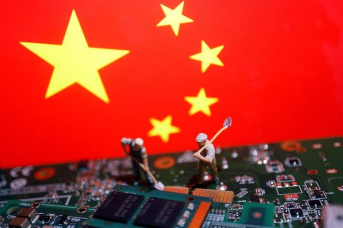 Ilustrasi Chip yang dibuat oleh China (Foto: Reuters)