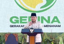Presiden Prabowo Luncurkan Gerakan Indonesia Menanam: Dorong Kolaborasi Nasional untuk Ketahanan Pangan Presiden Republik Indonesia, Prabowo Subianto, secara resmi meluncurkan program nasional Gerakan Indonesia Menanam (Gerina) pada Rabu, 23 April 2025, di Kabupaten Banyuasin, Sumatra Selatan (Foto: Presiden RI)