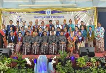 Acara acara penyerahan kembali siswa Kelas XII kepada orang tua di Pendopo SMA Stella Duce 2 Jogja, Jumat (16/5/2025). - Ist