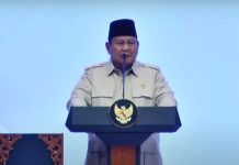 Prabowo Tegur Kader yang Dukung Pencalonannya untuk Dua Periode Prabowo saat memberikan arahan dalam Kongres IV Pengurus Pusat Tunas Indonesia Raya (Tidar) di Hotel Borobudur Jakarta pada Sabtu (17/5)