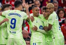 Skuad Barcelona selebrasi usai raih kemenangan atas Bilbao (Foto: Media Officer Barcelona)