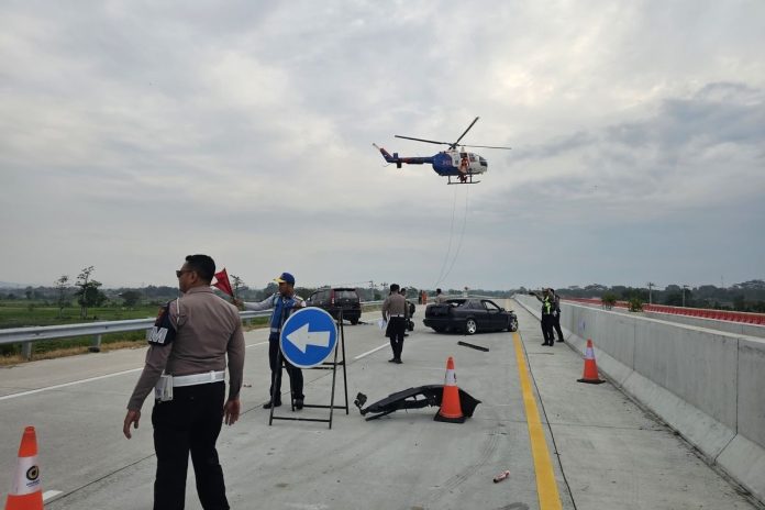 Simulasi Evakuasi kecelakaan di Jalan Tol Jogja Solo (Foto: Istimewa)