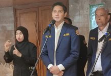 Ketua Umum Pengurus Nasional Karang Taruna (PNKT) masa bakti 2025-2030, Budisatrio Djiwandono ditemui di Gedung Aneka Bhakti, Kementerian Sosial, Jakarta, Minggu (24/8/2025).