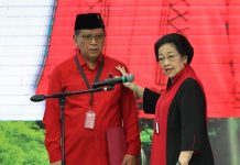 Ketua Umum PDI-P, Megawati Soekarnoputri kembali melantik Hasto Kristiyanto sebagai Sekjen PDI-P masa bakti 2025-2025, Kamis (14/8/2025).(Dokumentasi PDI-P)