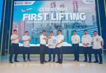 Pertamina Perkenalkan Bahan Bakar Pesawat Ramah Lingkungan dari Minyak Jelantah Seremoni Lifting Perdana Sustainable Aviation Fuel (SAF) yang berlangsung di Kilang Pertamina Cilacap pada Selasa (12/8/2025). (Dok. Pertamina Patra Niaga)