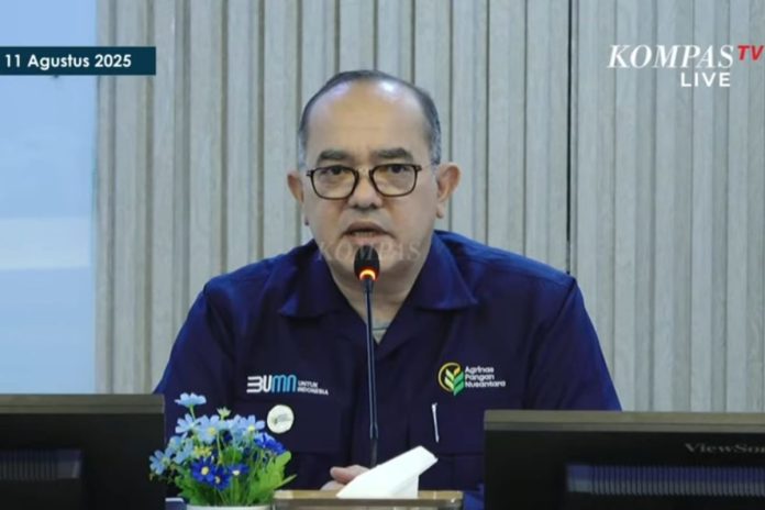Dirut Agrinas Pangan Nusantara Joao Angelo De Sousa Mota.(Tangkapan layar dari YouTube Kompas TV )