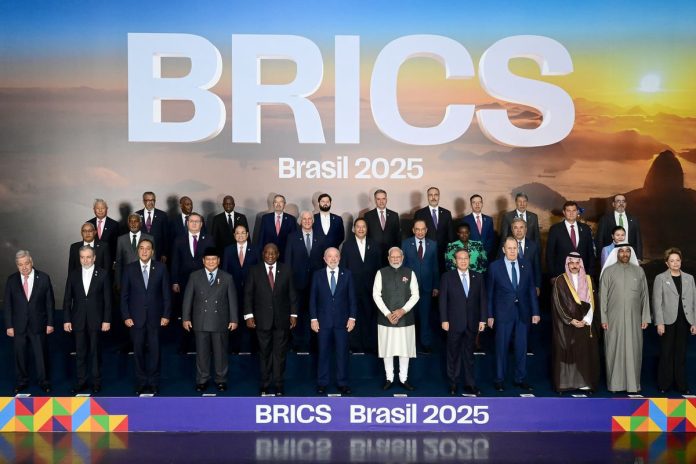 Presiden Prabowo Subianto mengikuti rangkaian hari kedua Konferensi Tingkat Tinggi (KTT) BRICS 2025 di Museum of Modern Art (MAM), Rio de Janeiro, Brasil, Senin (7/7/2025). (Dok. Biro Pers Sekretariat Presiden)