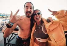 Agnez Mo manggung bareng Disjoki Steve Aoki di acara Festival Musik Sound Money yang dihelat di Miami, Florida, AS, (Instagram/steve aoki)