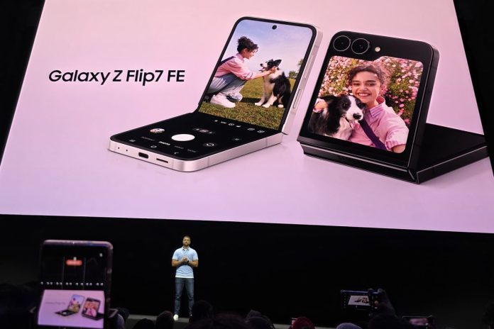 Samsung Z Flip 7 FE dirilis di New York, As, Rabu (9/7/2025). (Foto: Istimewa)