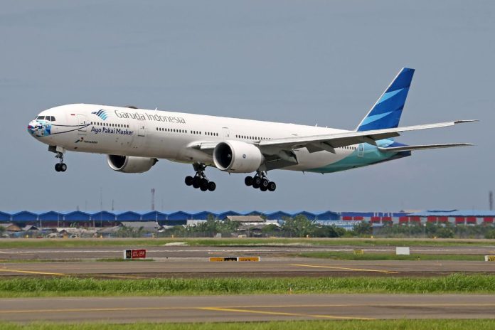 Pesawat Boeing 777-300 ER yang dioperasikan oleh Garuda Indonesia.(PEXELS/JEFFRY S.S) Pesawat Boeing 777-300 ER yang dioperasikan oleh Garuda Indonesia.(PEXELS/JEFFRY S.S)