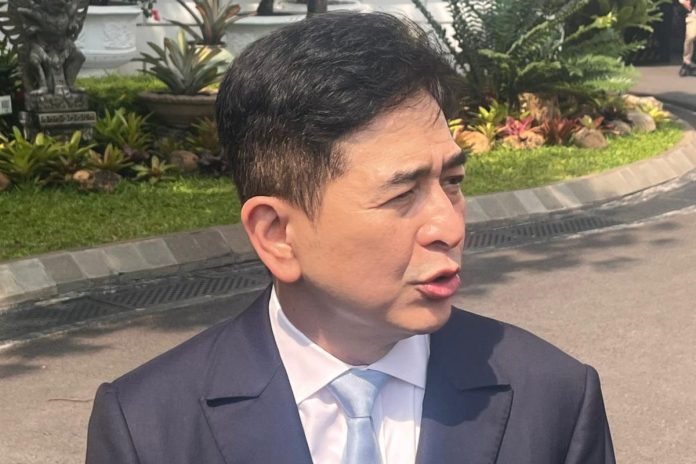 Ketua Dewan Pertimbangan Kadin Arsjad Rasjid saat ditemui di Istana, Jakarta, Rabu (7/5/2025)