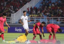 Rafael Struick (14) beraksi dalam laga Grup J Kualifikasi Piala Asia U23 2026 antara Timnas U23 Indonesia vs Korea Selatan di Gelora Delta, Sidoarjo, 9 September 2025. (Foto: Istimewa)