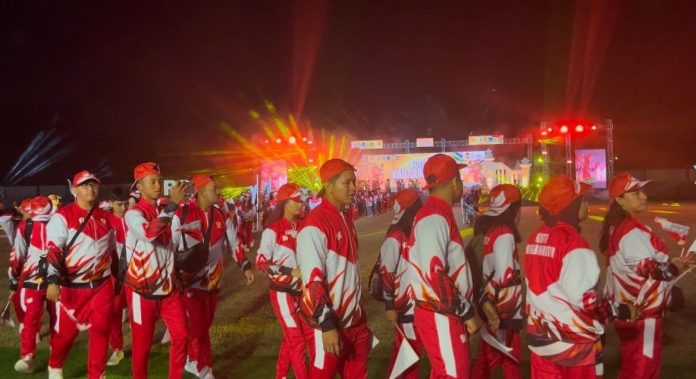 Atlet kontingen Kota Yogyakarta saat opening ceremony Porda XVII si Stadion Gelora Handayani (Foto: Istimewa)