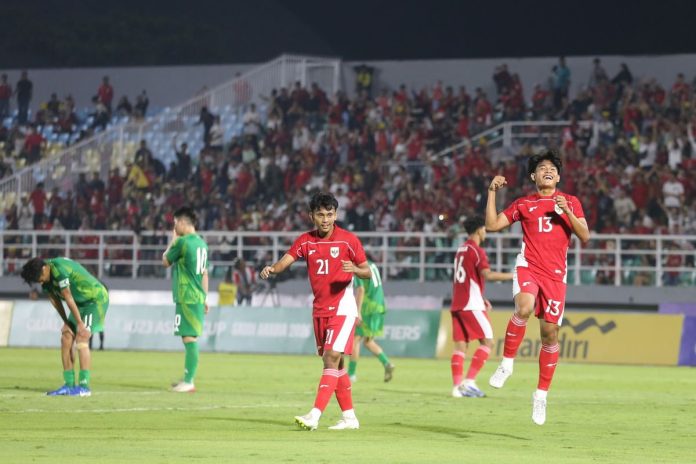 Selebrasi Zanadin Fariz dalam laga Kualifikasi Piala Asia U23 2026 antara Timnas U23 Indonesia vs Makau di Gelora Delta Sidoarjo, Sabtu (6/9/2025) (Foto: Istimewa) Selebrasi Zanadin Fariz dalam laga Kualifikasi Piala Asia U23 2026 antara Timnas U23 Indonesia vs Makau di Gelora Delta Sidoarjo, Sabtu (6/9/2025) (Foto: Istimewa)