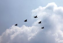Parade Militer di Beijing menampilkan enam jet tempur siluman generasi kelima.(Xinhua via China Daily)