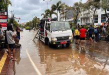 Meskipun Bali Didera Banjir, Penyeberangan Ketapang-Gilimanuk Tetap Aman Penanganan banjir di Kota Denpasar, Provinsi Bali (Foto: Dok. Kementerian PU)