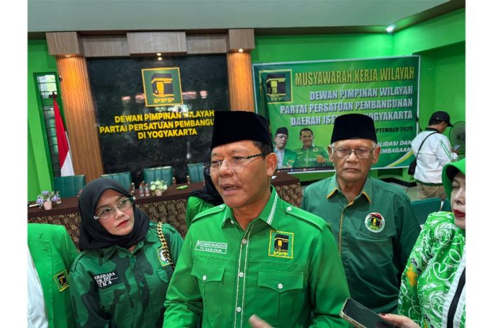 Plt Ketum PPP Muhammad Mardiono saat ditemui awak media di Kantor DPW PPP DIY, Minggu (14/9/2025)(Dok. Istimewa) Plt Ketum PPP Muhammad Mardiono saat ditemui awak media di Kantor DPW PPP DIY, Minggu (14/9/2025)(Dok. Istimewa)