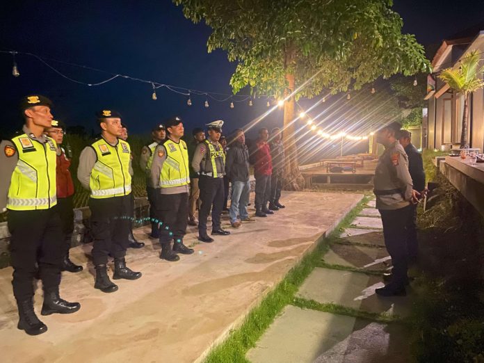 Polsek Bambanglipro, Srandakan, Sanden, Kretek, dan Pundong saat apel bersama sebelum melaksanakan patroli skala besar, Sabtu (20/9/2025). (Foto: Polsek Bambanglipuro)